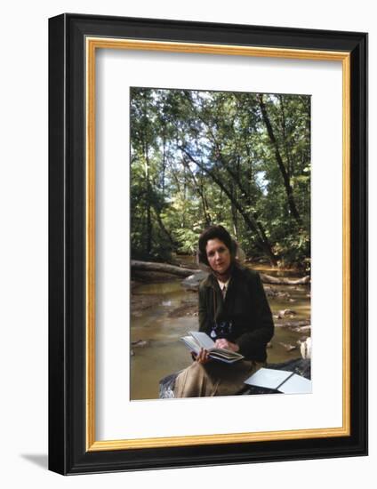 Biologist-Author Rachel Carson Reading in the Woods Near Her Home, 1962-Alfred Eisenstaedt-Framed Photographic Print