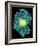 Bioluminescent Enzyme Molecule-Laguna Design-Framed Photographic Print