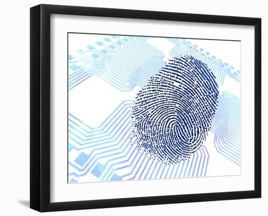 Biometric Fingerprint Scan, Artwork-PASIEKA-Framed Photographic Print