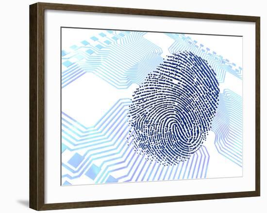 Biometric Fingerprint Scan, Artwork-PASIEKA-Framed Photographic Print