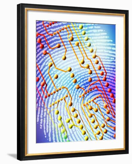 Biometric Fingerprint Scan-PASIEKA-Framed Photographic Print