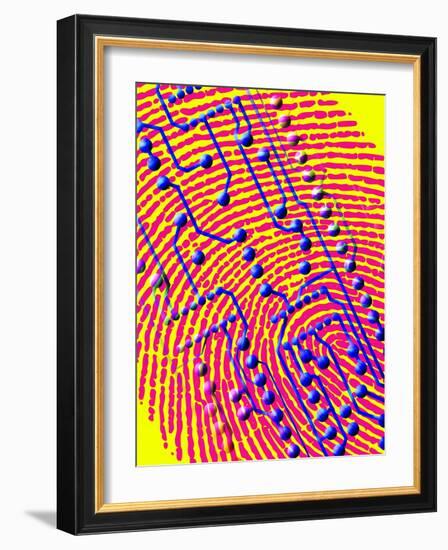 Biometric Fingerprint Scan-PASIEKA-Framed Photographic Print