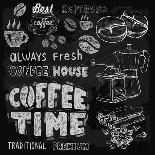 Coffee on Chalkboard-bioraven-Art Print