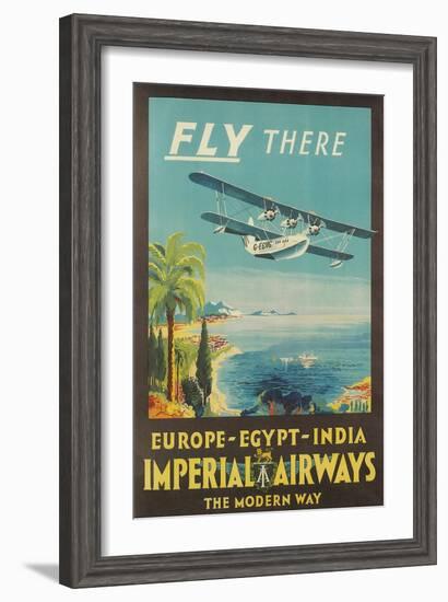 Biplane Clipper, Imperial Airways-null-Framed Art Print