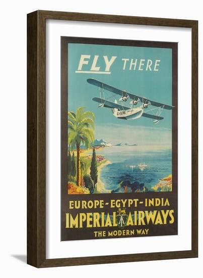 Biplane Clipper, Imperial Airways--Framed Art Print