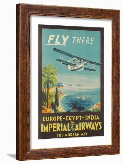 Biplane Clipper, Imperial Airways-null-Framed Art Print