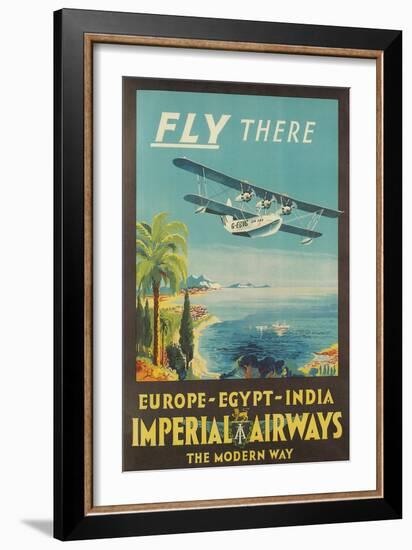 Biplane Clipper, Imperial Airways-null-Framed Art Print