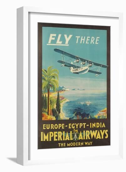 Biplane Clipper, Imperial Airways-null-Framed Art Print