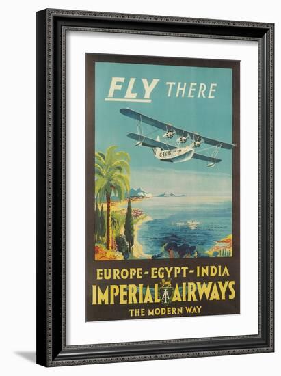 Biplane Clipper, Imperial Airways--Framed Art Print
