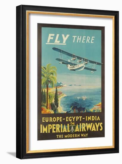 Biplane Clipper, Imperial Airways-null-Framed Art Print