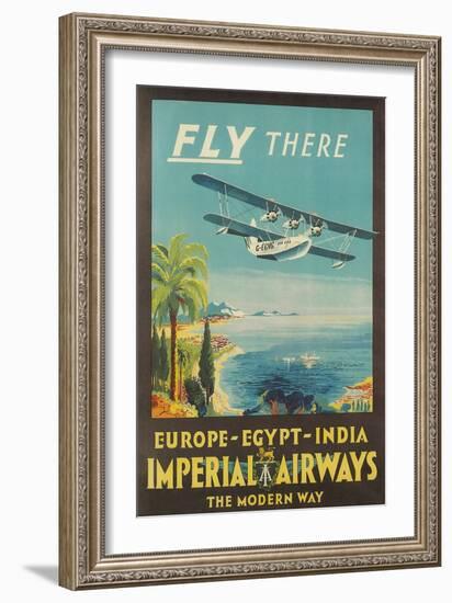 Biplane Clipper, Imperial Airways-null-Framed Premium Giclee Print