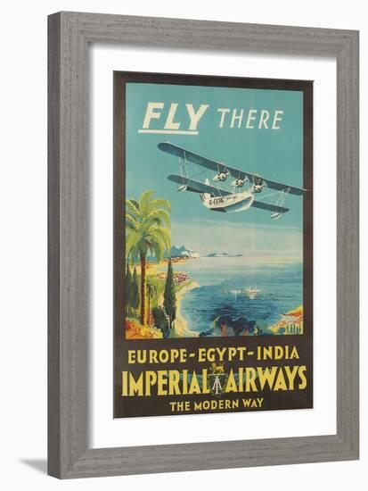 Biplane Clipper, Imperial Airways-null-Framed Premium Giclee Print