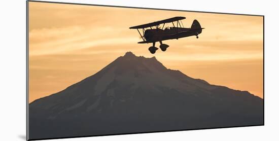 Biplane fly-by at Madras Airshow, Oregon.-William Sutton-Mounted Photographic Print