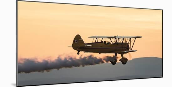 Biplane fly-by at Madras Airshow, Oregon.-William Sutton-Mounted Photographic Print