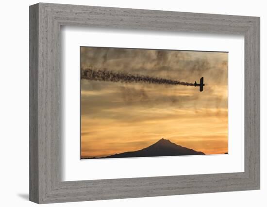 Biplane fly-by at Madras Airshow, Oregon.-William Sutton-Framed Photographic Print