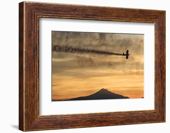 Biplane fly-by at Madras Airshow, Oregon.-William Sutton-Framed Photographic Print