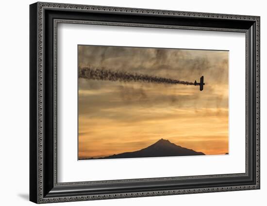 Biplane fly-by at Madras Airshow, Oregon.-William Sutton-Framed Photographic Print