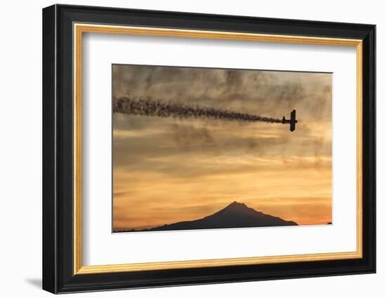 Biplane fly-by at Madras Airshow, Oregon.-William Sutton-Framed Photographic Print