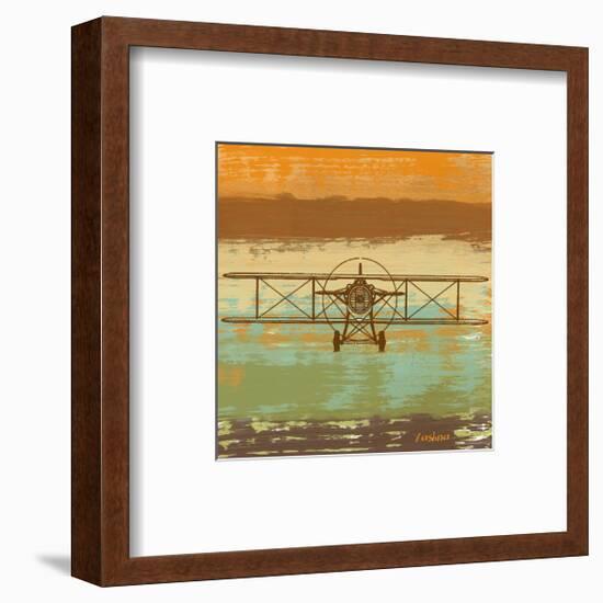 Biplane II-Yashna-Framed Art Print