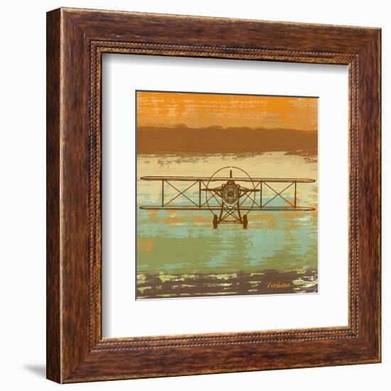 Biplane II-Yashna-Framed Art Print