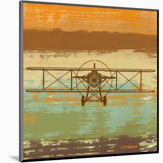 Biplane II-Yashna-Mounted Art Print