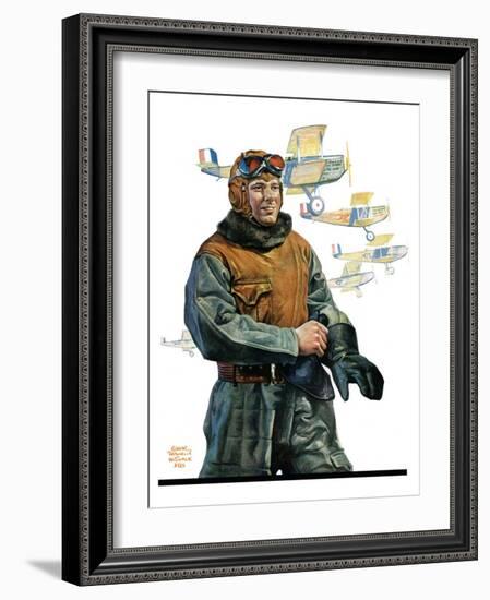 "Biplane Pilot,"October 9, 1926-Edgar Franklin Wittmack-Framed Giclee Print