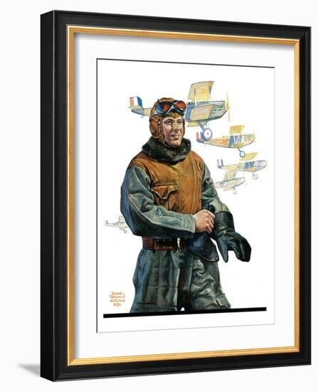 "Biplane Pilot,"October 9, 1926-Edgar Franklin Wittmack-Framed Giclee Print