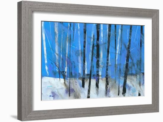 Birch and Black Ash Saplings-Paul Bailey-Framed Art Print