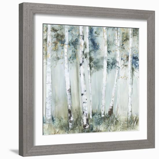 Birch Blue Forest-Allison Pearce-Framed Art Print