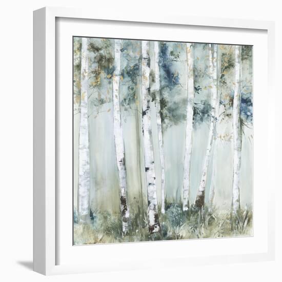 Birch Blue Forest-Allison Pearce-Framed Art Print