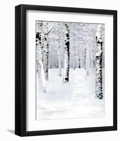 Birch Forest Path-Parker Greenfield-Framed Art Print