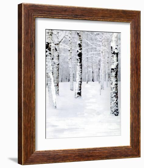 Birch Forest Path-Parker Greenfield-Framed Art Print