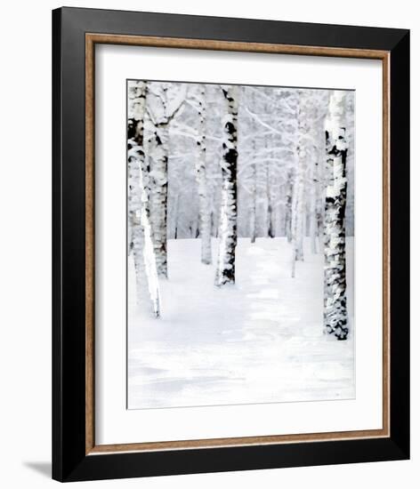 Birch Forest Path-Parker Greenfield-Framed Art Print