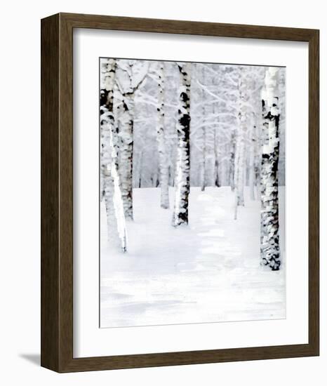 Birch Forest Path-Parker Greenfield-Framed Art Print