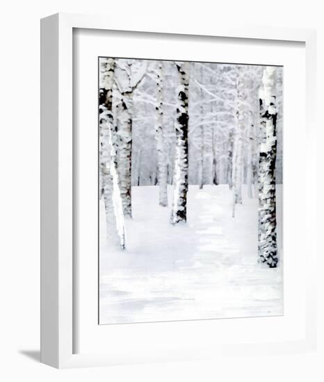 Birch Forest Path-Parker Greenfield-Framed Art Print