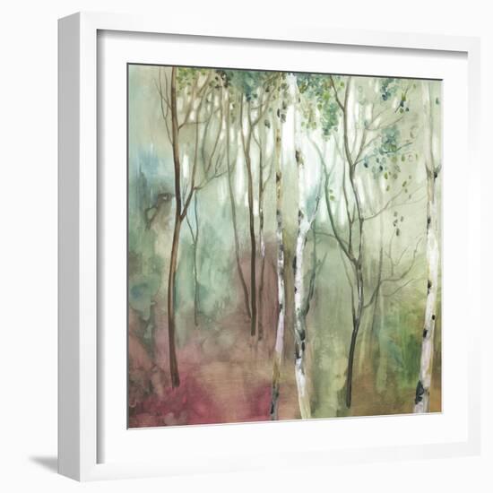 Birch in the fog I-Allison Pearce-Framed Art Print