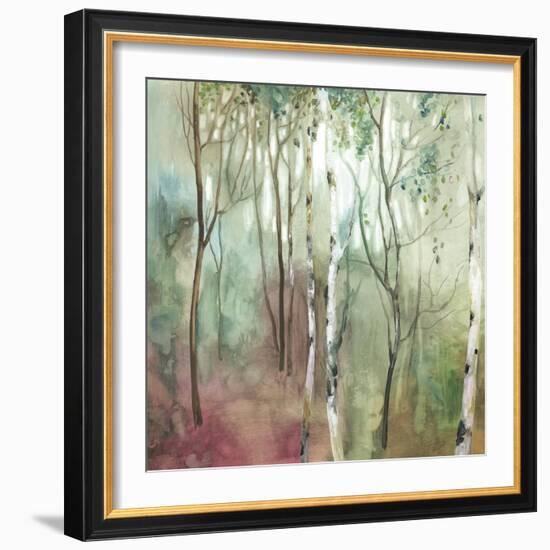 Birch in the fog I-Allison Pearce-Framed Art Print