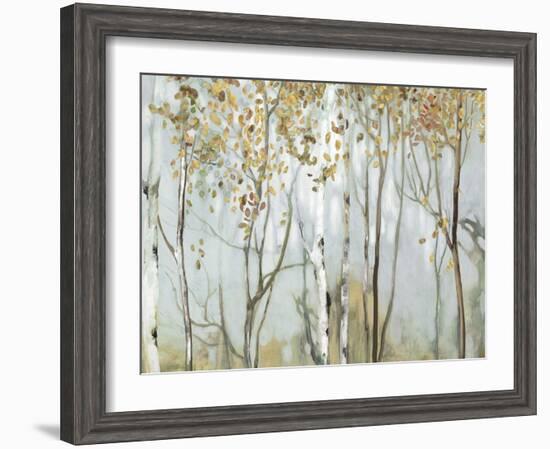 Birch in the fog II-Allison Pearce-Framed Art Print