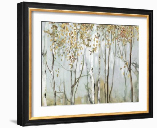 Birch in the fog II-Allison Pearce-Framed Art Print