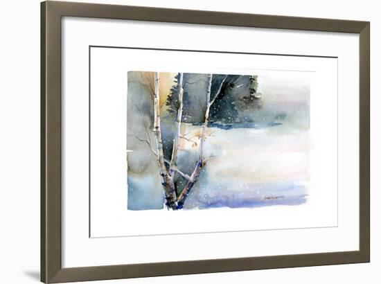 Birch in Winter, 2015-John Keeling-Framed Giclee Print