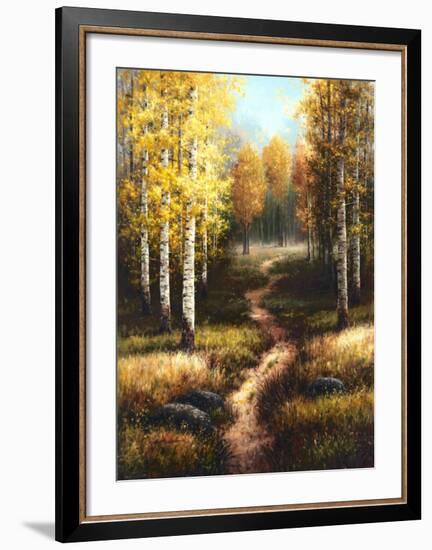 Birch Path-Arcobaleno-Framed Art Print