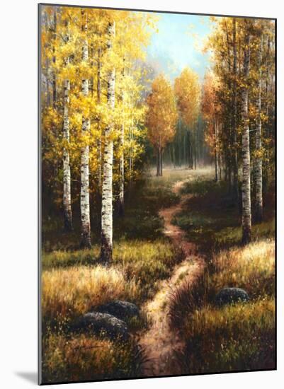 Birch Path-Arcobaleno-Mounted Art Print