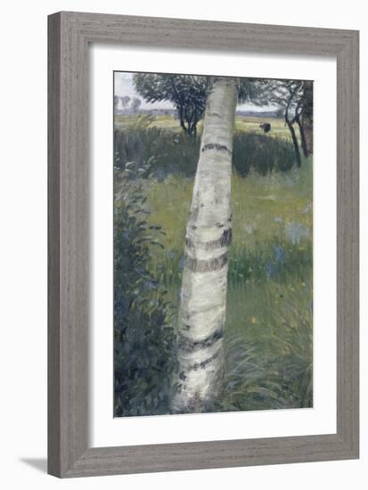 Birch Tree in Bloomy Landscape, 1903-Otto Mueller-Framed Giclee Print