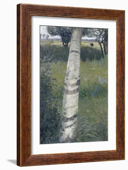 Birch Tree in Bloomy Landscape, 1903-Otto Mueller-Framed Giclee Print