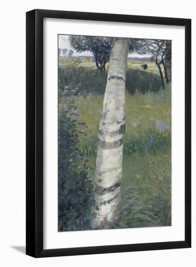 Birch Tree in Bloomy Landscape, 1903-Otto Mueller-Framed Giclee Print