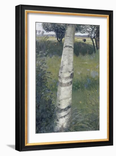 Birch Tree in Bloomy Landscape, 1903-Otto Mueller-Framed Giclee Print