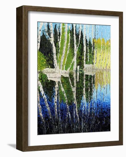 Birch Tree Reflections-Kevin Dodds-Framed Giclee Print