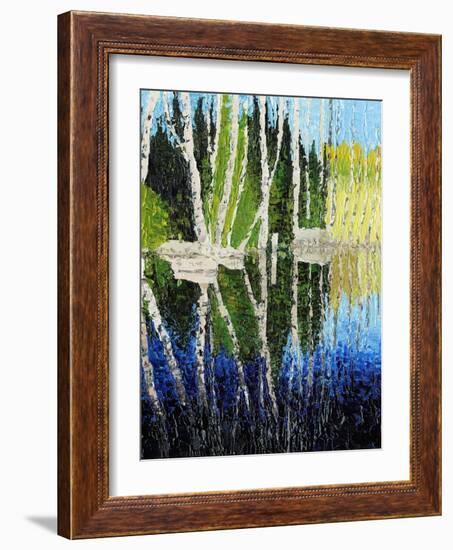 Birch Tree Reflections-Kevin Dodds-Framed Giclee Print
