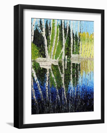 Birch Tree Reflections-Kevin Dodds-Framed Giclee Print