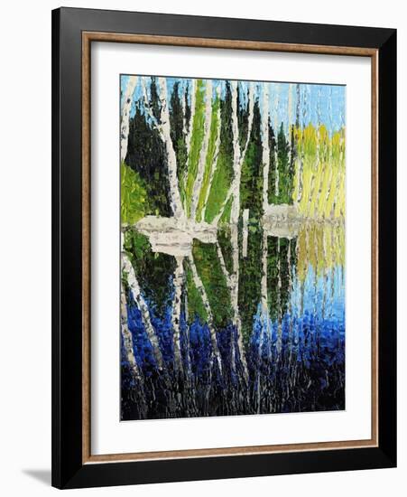 Birch Tree Reflections-Kevin Dodds-Framed Giclee Print